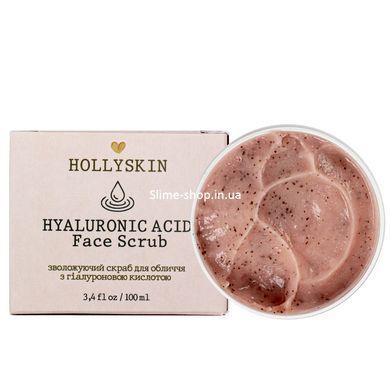 Скраб для обличчя Hollyskin Hyaluronic Acid Face Scrub з гіалуроновою кислотою 100 мл 0207h