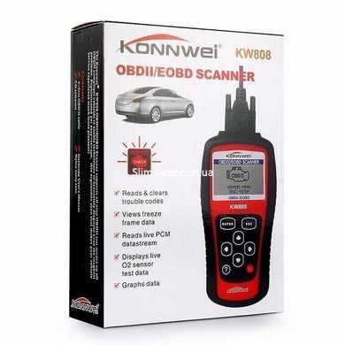 Тестер диагностика Konnwei KW808 OBD II/EOBD, Диагностический адаптер GM-279 для автомобиля