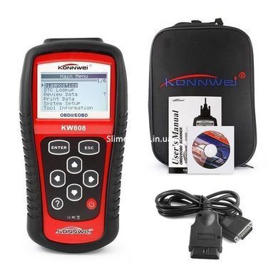 Сканер для считывания авто Konnwei KW808 OBD II/EOBD, Автосканер для LZ-565 самостоятельной диагностики