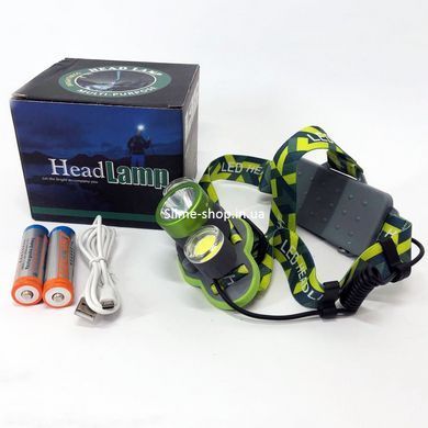 Ліхтарик налобний з usb зарядкою 2133-T6 + 2COB, Ліхтарик налобний led, Налобний RT-949 ліхтарик bailong