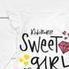 Лонгслів для дівчинки з принтом Sweet Girl