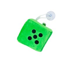 Брелок Кубик Игральный на присоске зеленый