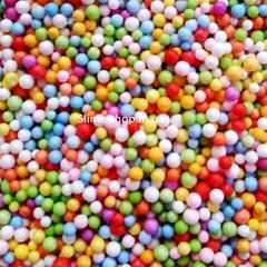 Пінопластові кульки для слайма маленькі різнокольорові, 2-4 мм
