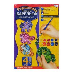 Набір для творчості, розписний гіпсовий барельєф на магнітах, "Поні", РДБ-02-04