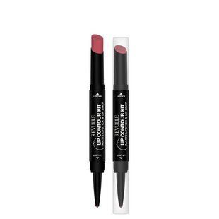 Помада матовая с карандашом для губ 2 в 1 Revuelle Lip Contour Kit тон 05 Коралловый, 1,8 + 0,2 г