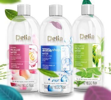 Міцелярна вода для зняття макіяжу Delia Cosmetics Глибоко очищаюча з екстрактом зеленого чаю, 500 мл