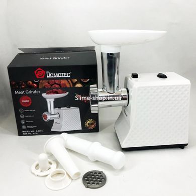 Мясорубка электрическая для мяса Domotec R3391 2000 W, Мясорубки с соковыжималкой UT-251 и шинковкой