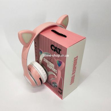 Наушники с ушами кота ST37M, Беспроводные наушники с ушками котика, Беспроводные UA-807 наушники детские