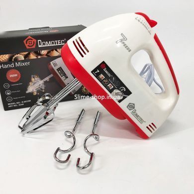 Міксер кухонний DOMOTEC R6633W 260 Вт, Міксер для приготування тіста та кремів, Ручний WK-466 міксер шейкер