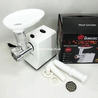 Мясорубка электрическая для мяса Domotec R3391 2000 W, Мясорубки с соковыжималкой UT-251 и шинковкой