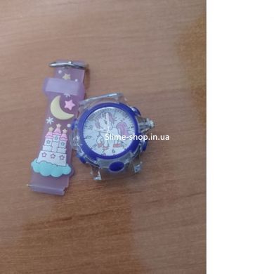 Уцінка. Годинник дитячий аніме Sanrio мікс герой (аналоговий, силіконовий регульований ремінець, підсвітка) Не вистачає деталей
