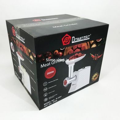Мясорубка электрическая для мяса Domotec R3391 2000 W, Мясорубки с соковыжималкой UT-251 и шинковкой