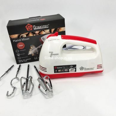 Міксер кухонний DOMOTEC R6633W 260 Вт, Міксер для приготування тіста та кремів, Ручний WK-466 міксер шейкер