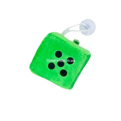 Брелок Кубик Игральный на присоске зеленый