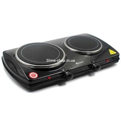Электрическая настольная плита Domotec MS-5852 2 конфорки стеклокерамическая FQ-501 1200 Вт