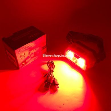 Налобний ліхтар для риболовлі SH-S31-XPE+COB(white+red), Тактичний ліхтар із червоним світлом HR-844 на каску