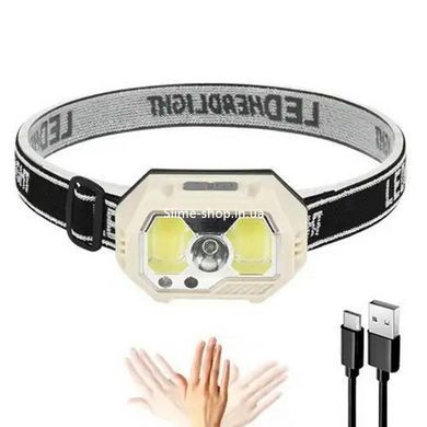 Налобний ліхтар для риболовлі SH-S31-XPE+COB(white+red), Тактичний ліхтар із червоним світлом HR-844 на каску