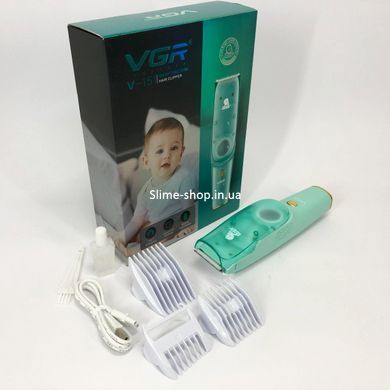 Машинка с вытяжкой для стрижки детей и младенцев VGR V-151 Baby со TF-735 сменными насадками
