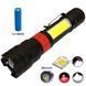 Портативный светодиодный фонарь с зарядкой PL-826-P70-COB(white+red), VK-455 Походный фонарик
