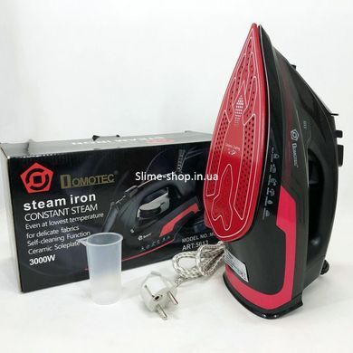 Утюг с керамическим покрытием Domotec MS-2258 3000 Вт, утюг c керамической подошвой. MU-589 Цвет: красный