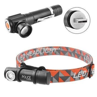 Головной фонарик Police W01-T6, Налобный фонарик bailong, Сверхмощный ME-953 налобный фонарь