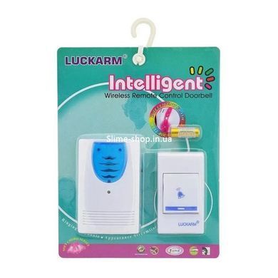 Дверной звонок от батареек Luckarm Intelligent 8203 беспроводной. MV-129 Цвет: голубой