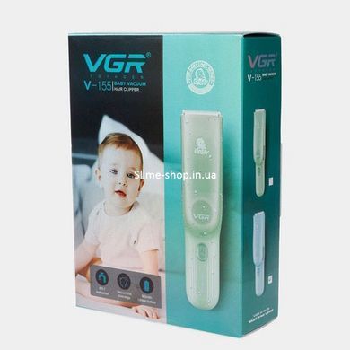 Дитяча машинка для стрижки VGR V-155 BLUE дітей новонароджених безшумна тиха з насадками WF-770 0-12 мм