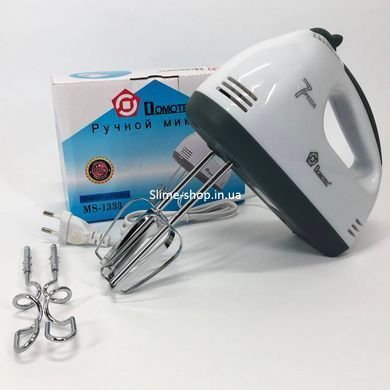 Простой ручной миксер Domotec MS-1333 200 Вт, Кухонный миксер, Ручной миксер NR-260 с насадками