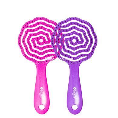 Щётка для волос массажная Salon Professional. розовая