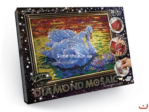 Алмазна живопис "DIAMOND MOSAIC", "Лебідь"