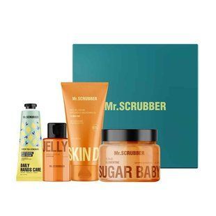 Подарунковий набір доглядової косметики для обличчя та тіла Mr Scrubber Orange Care