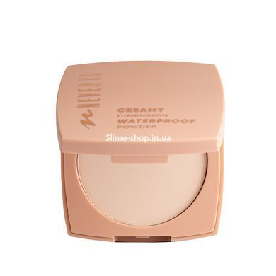 Пудра для обличчя водостійка компактна Neverti Creamy Dimension (NP202), 001 Porcelain Beige Світло-бежева