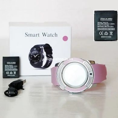 Розумний смарт-годинник Smart Watch V8. CX-640 Колір: рожевий