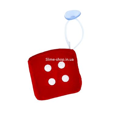 Брелок Кубик Игральный на присоске красный