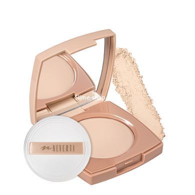 Пудра для обличчя водостійка компактна Neverti Creamy Dimension (NP202), 001 Porcelain Beige Світло-бежева