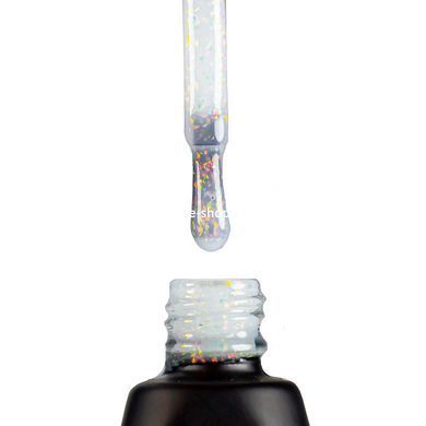 База для гель-лака камуфлирующая YouPOSH De luxe French Rubber Base № 07 № 80 Полупрозрачный белый с цветными хлопьями