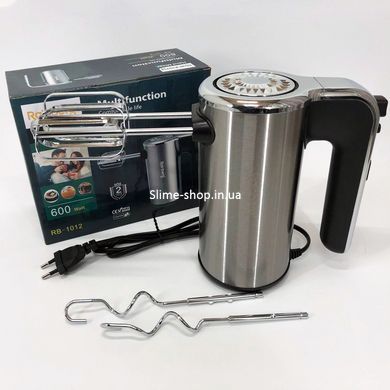 Міксер ручний електричний Rainberg RB-1012 600W Нержавіюча сталь, ручний міксер для кухні, QZ-698 потужний міксер