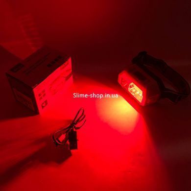 Ліхтарик налобний з usb зарядкою SH-S9-XPE+COB+3SMD(red), Ліхтарик налобник, Надійний VR-122 налобний ліхтар