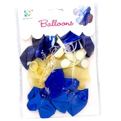 Набор воздушных шаров Праздничный Mcolour Balloon голубой микс 12 шт