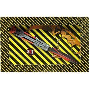 BOX Сувенірний SO-2 "МЕТЕЛИК BLACK WIDOW & Керамбіт GOLD"