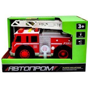 Машина АВТОПРОМ "Пожарная" (свет, звук, коробка &ndash; 21х13х11 см)