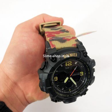 Военные тактические часы SKMEI 1155BAG, Армейские часы противоударные, Военные часы DQ-953 для ВСУ