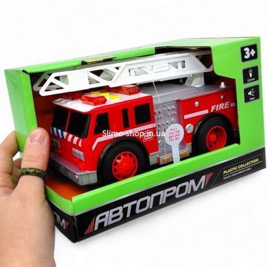 Машина АВТОПРОМ "Пожарная" (свет, звук, коробка &ndash; 21х13х11 см)