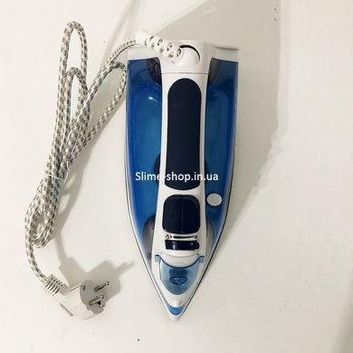 Електрична праска з керамічною підошвою Domotec MS-2202 ручна парова праска-очисник. KZ-274 Колір: синій