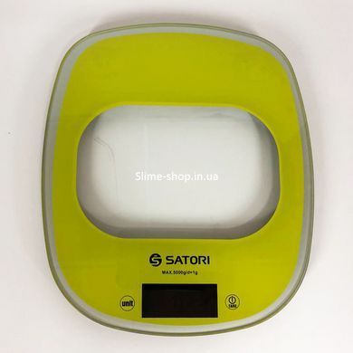 Кухонні ваги Satori SKS-221-GR до 5кг, електронні кухонні ваги. EX-972 Колір: зелений