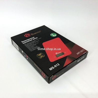 Весы кухонные DOMOTEC MS-912 Glass, весы пищевые, весы кулинарные, компактные весы. DG-783 Цвет: красный