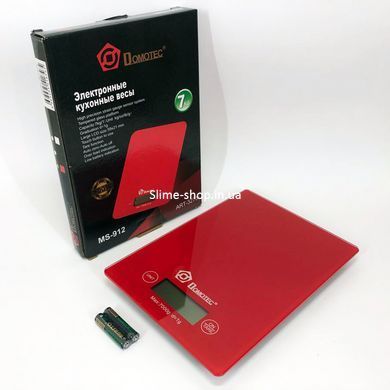 Весы кухонные DOMOTEC MS-912 Glass, весы пищевые, весы кулинарные, компактные весы. DG-783 Цвет: красный