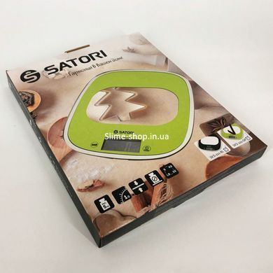 Кухонні ваги Satori SKS-221-GR до 5кг, електронні кухонні ваги. EX-972 Колір: зелений