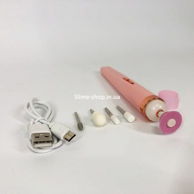 Маникюрный аппарат с подсветкой Flawless Salon Nails розовый, Фрезер для маникюра KT-190 для начинающих
