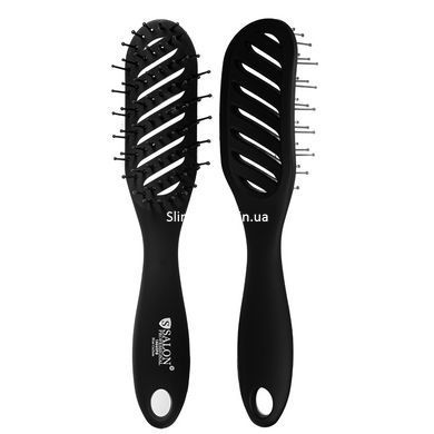 Расческа для волос массажная продувная Salon Professional 18045 Чёрная